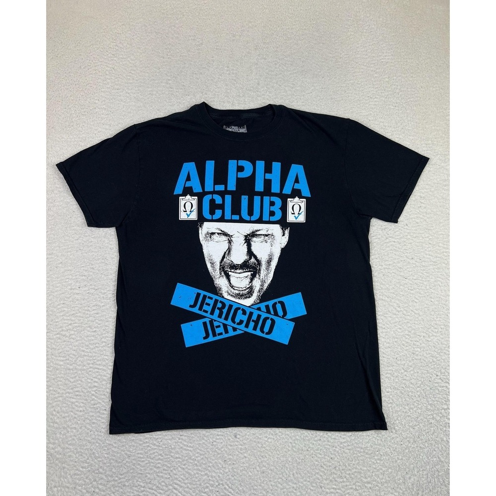 Pro Wrestling Tees Alpha Club Jericho Shirt Mens XL Black Graphic Wrestling Tee